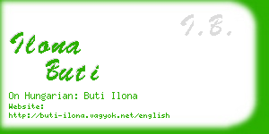 ilona buti business card